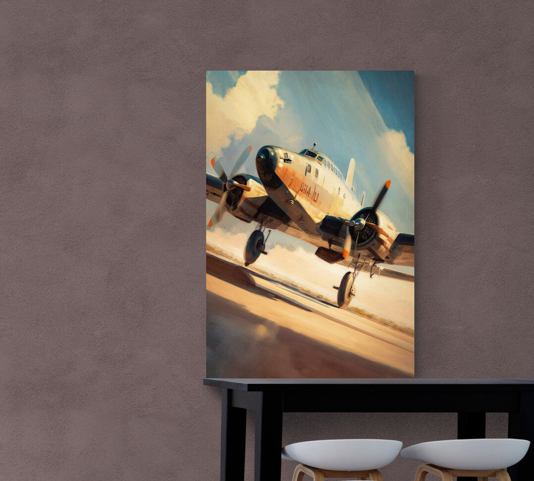 Flying Dreams: Captivating Aircraft Wall Art on Framed Poster