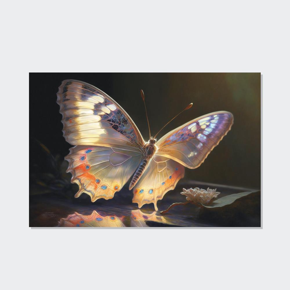 Butterflie in Flight: Art Print on Canvas & Poster of Graceful Winged Creatures