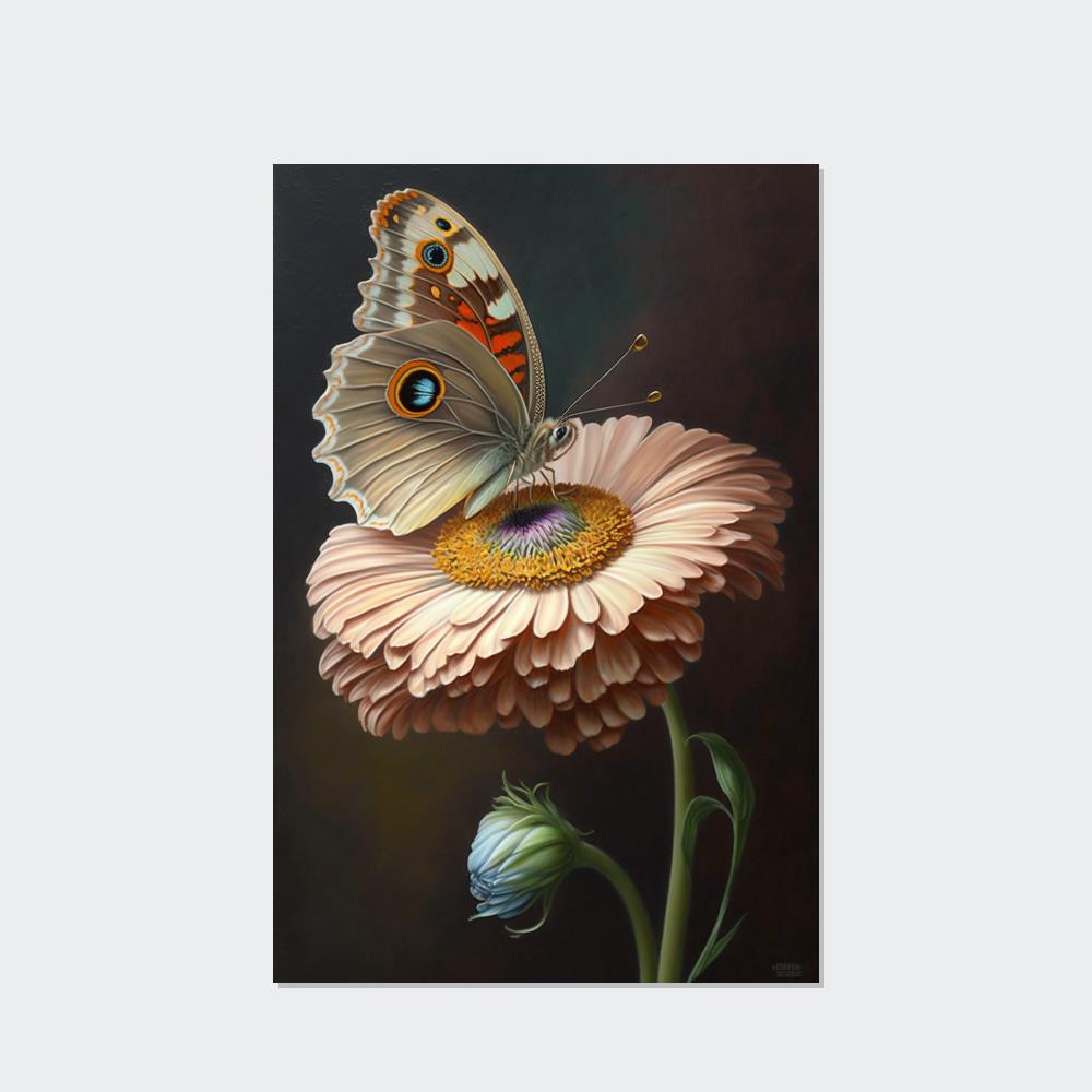 Butterfly's Journey: Poster & Canvas Wall Art Print of One Insect's Flight