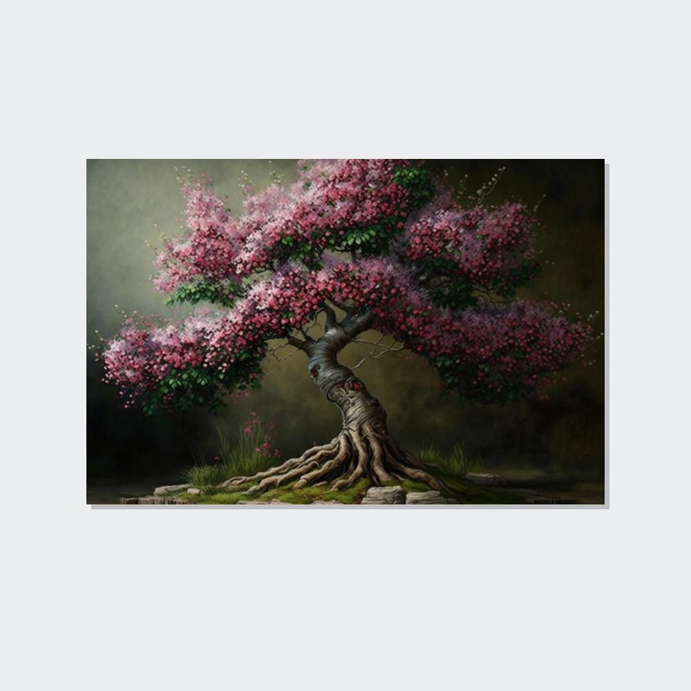 Blossoming Beauty: A Cherry Tree on Framed Canvas & Poster