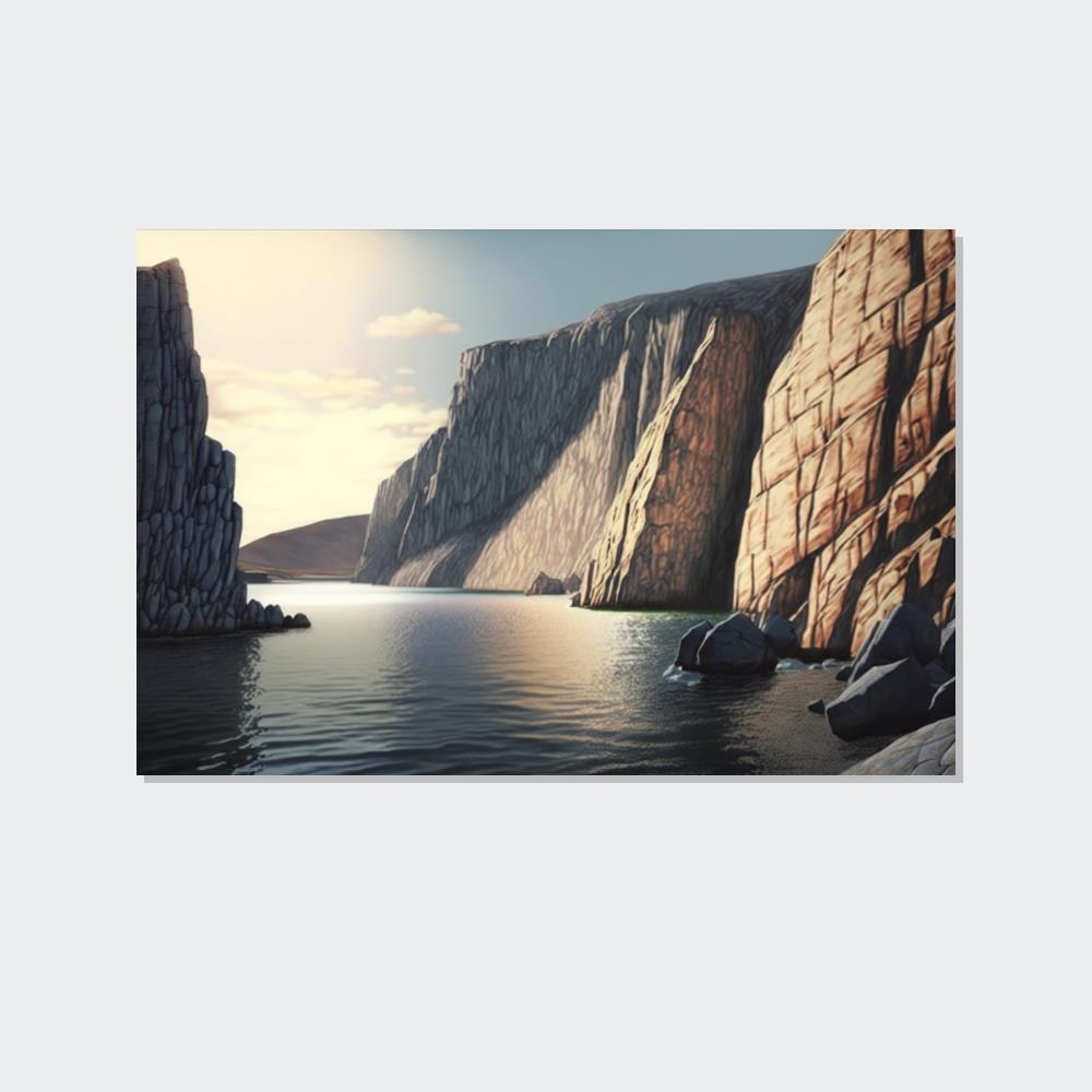Majestic Cliffs: Natural Canvas Wall Art with Scenic Beauty