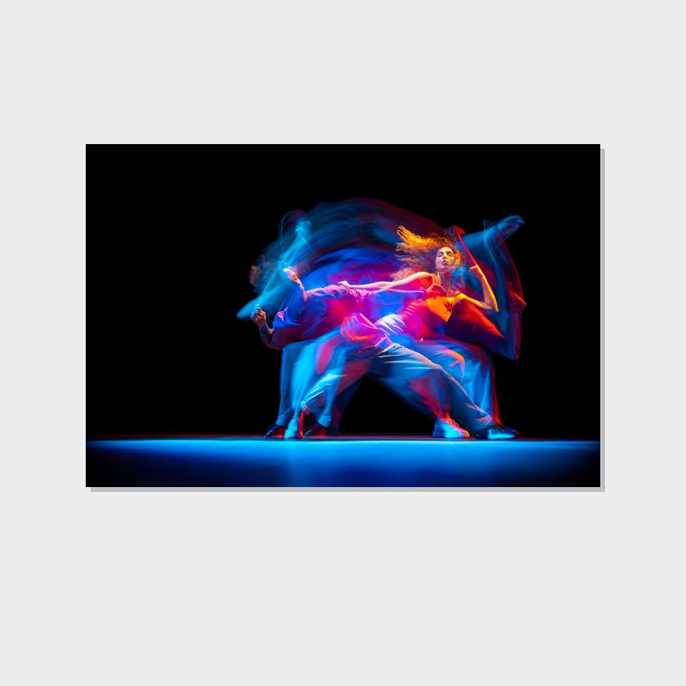The Joy of Movement: Framed Canvas & Poster of a Dancer in Full Motion