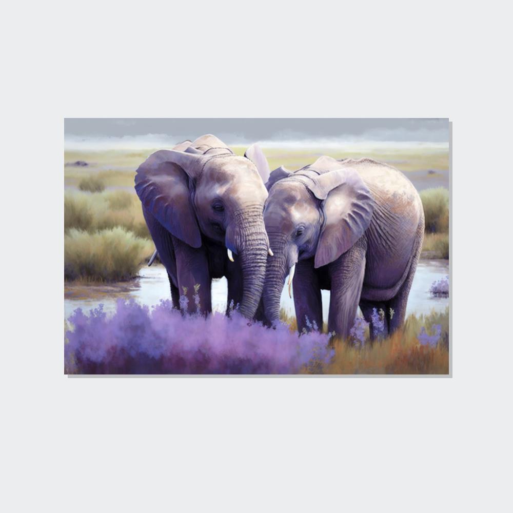 Majestic Elephants: Stunning Canvas Wall Art for Animal Lovers