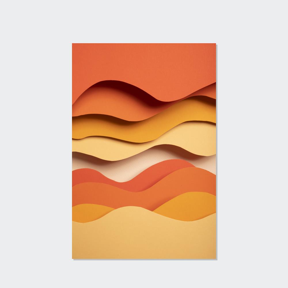 Radiant Rays: Colorful Orange Canvas for Your Living Space