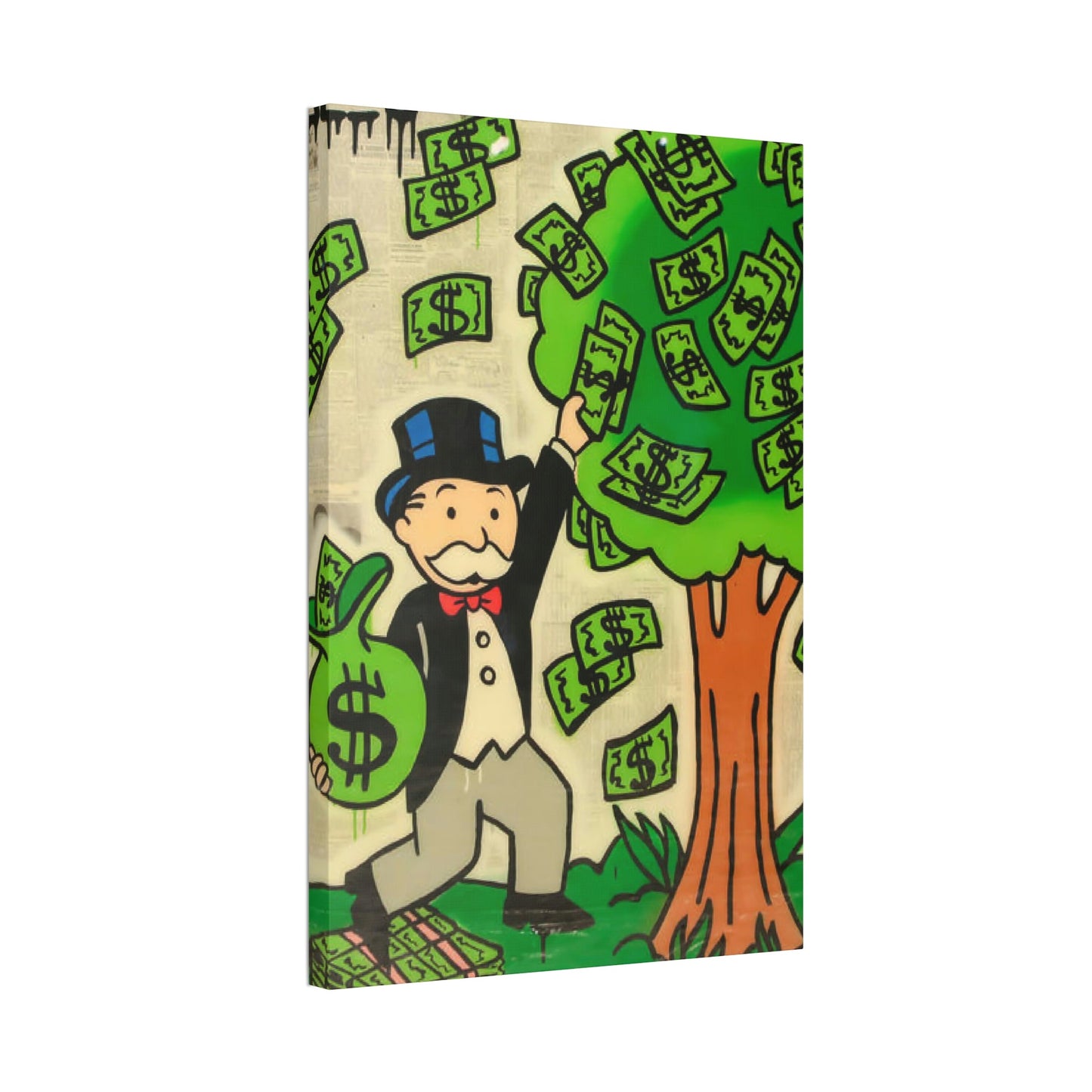 Colorful Urban Expression: Alec Monopoly on Canvas and Framed Poster