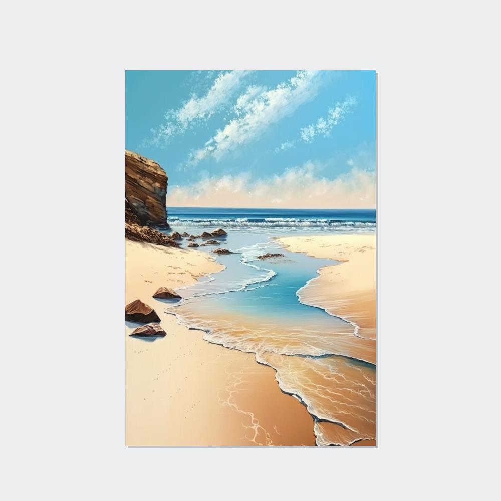 Coastal Charm: A Sandy Beach Landscape