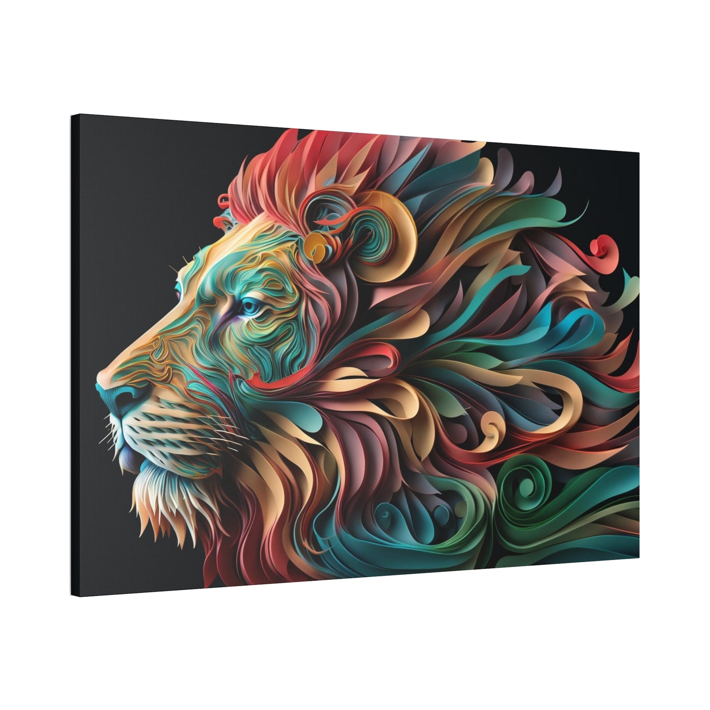 Lion's Pride: Natural Canvas Wall Art of the Regal African Mammal