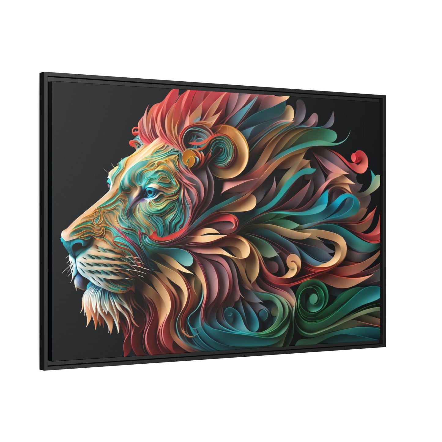 Lion's Pride: Natural Canvas Wall Art of the Regal African Mammal