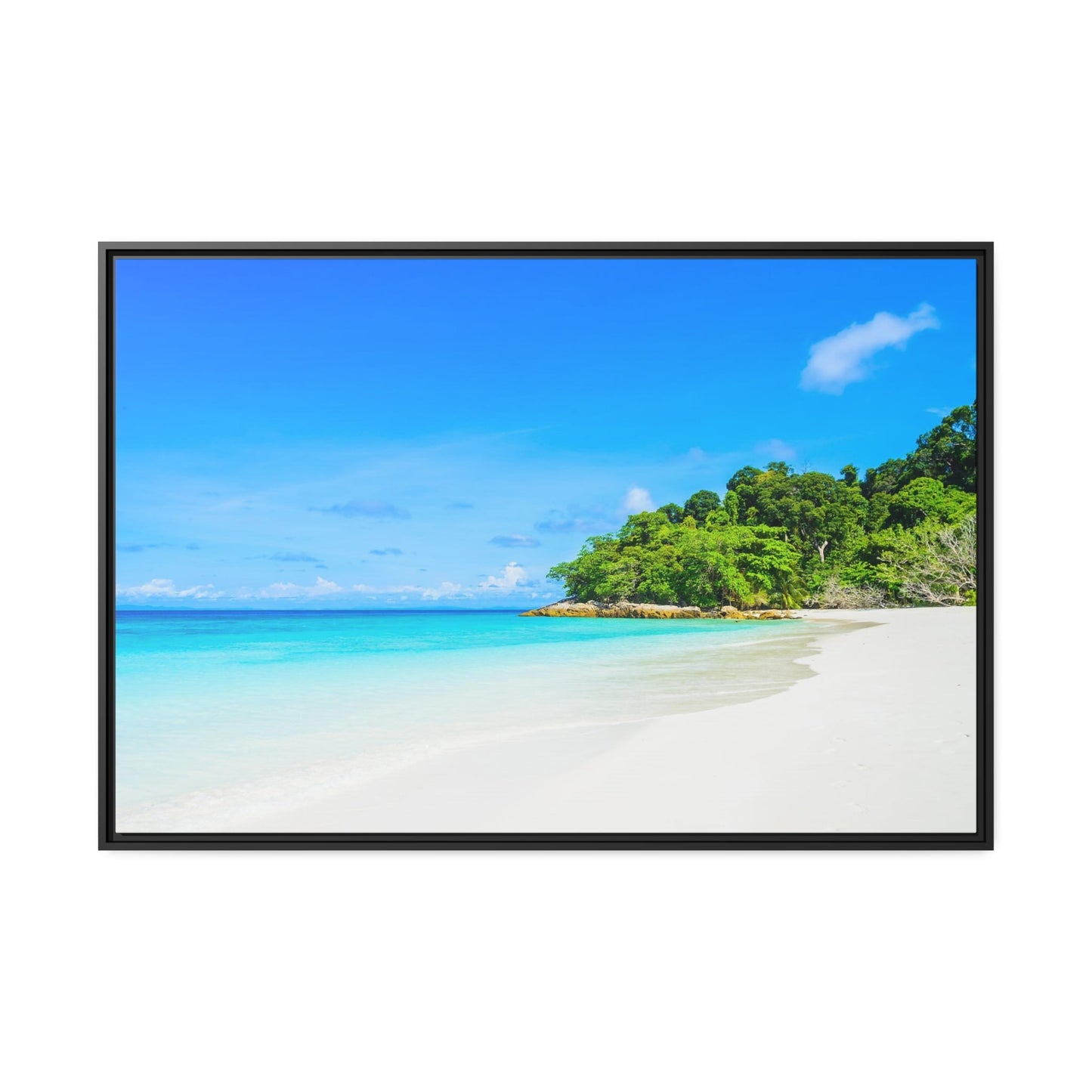 Island Retreat: Poster of a Serene Beach on High-Quality Print