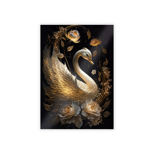Tranquil Beauty: Canvas Art Displaying the Serenity of Swan in a Peaceful Setting