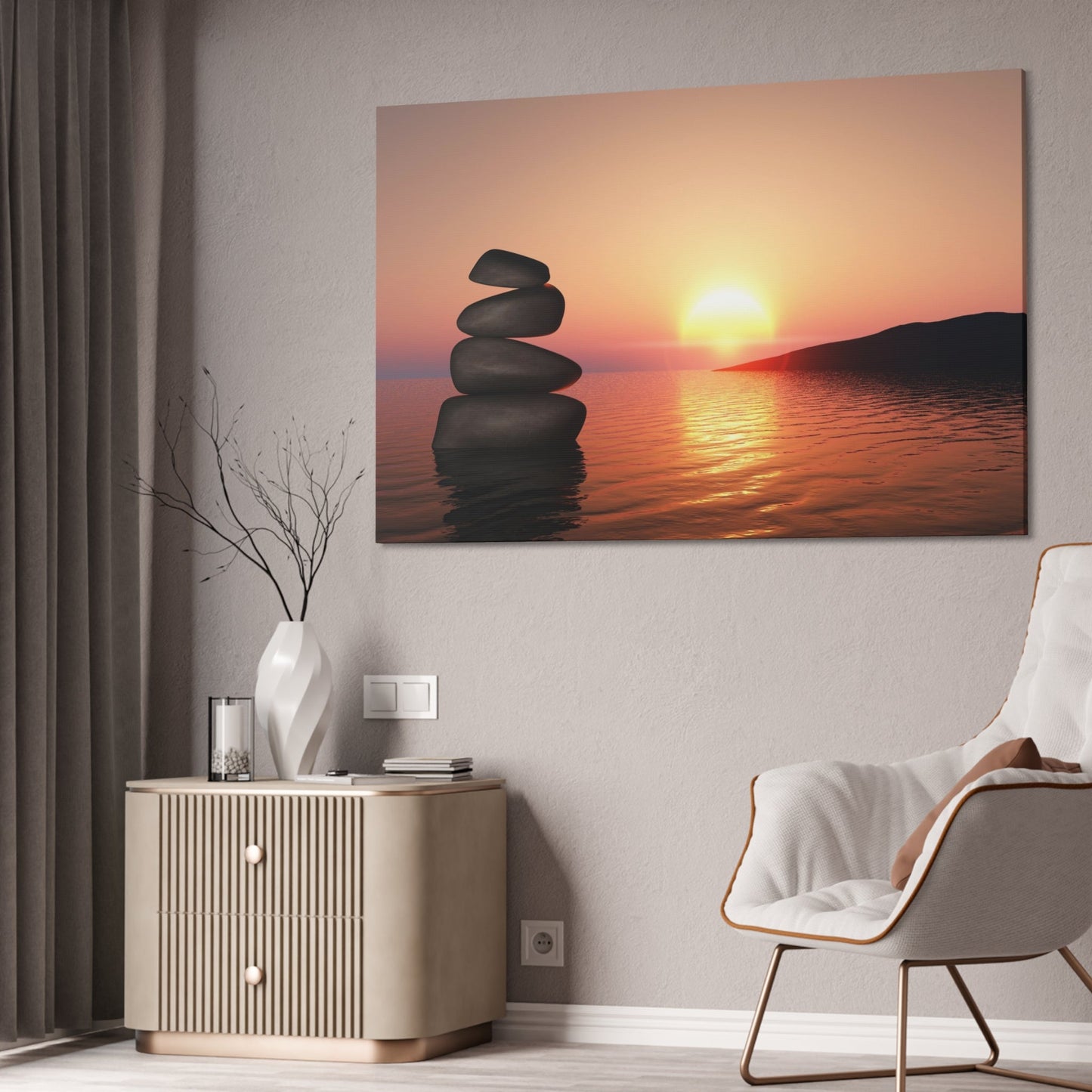 The Art of Relaxation: Canvas Print of a Peaceful Landscape