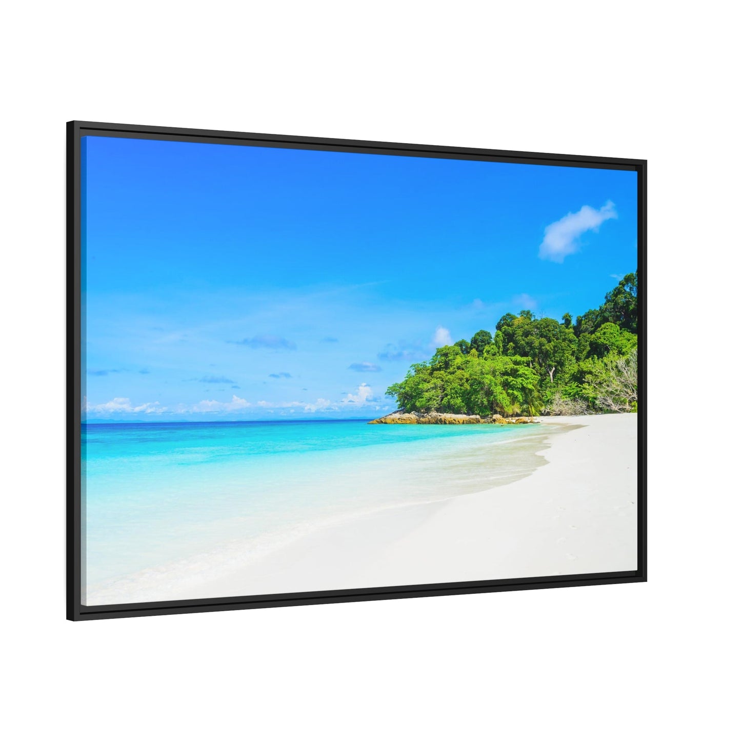 Island Retreat: Poster of a Serene Beach on High-Quality Print