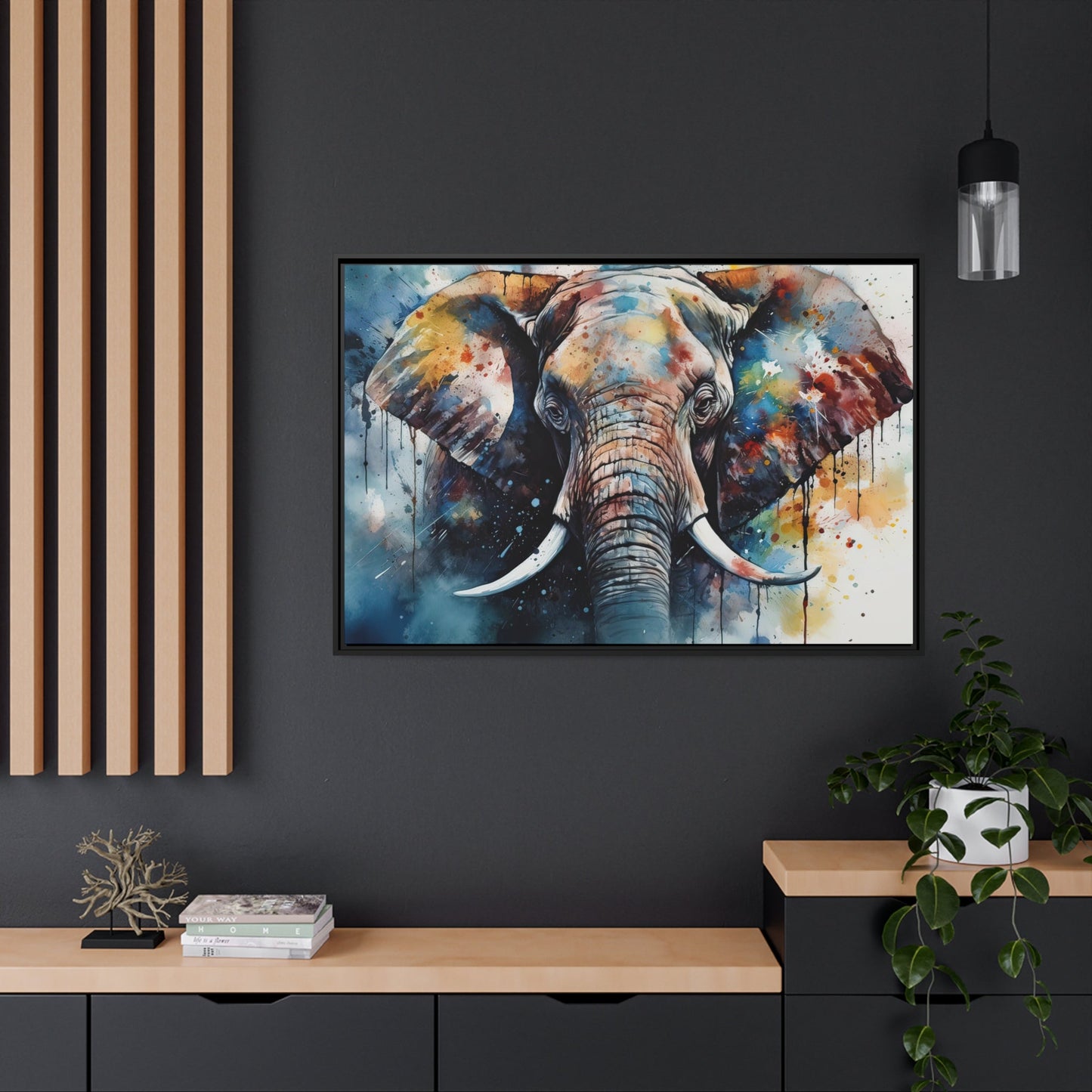 Strength and Grace: A Stunning Framed Poster of an Elephant