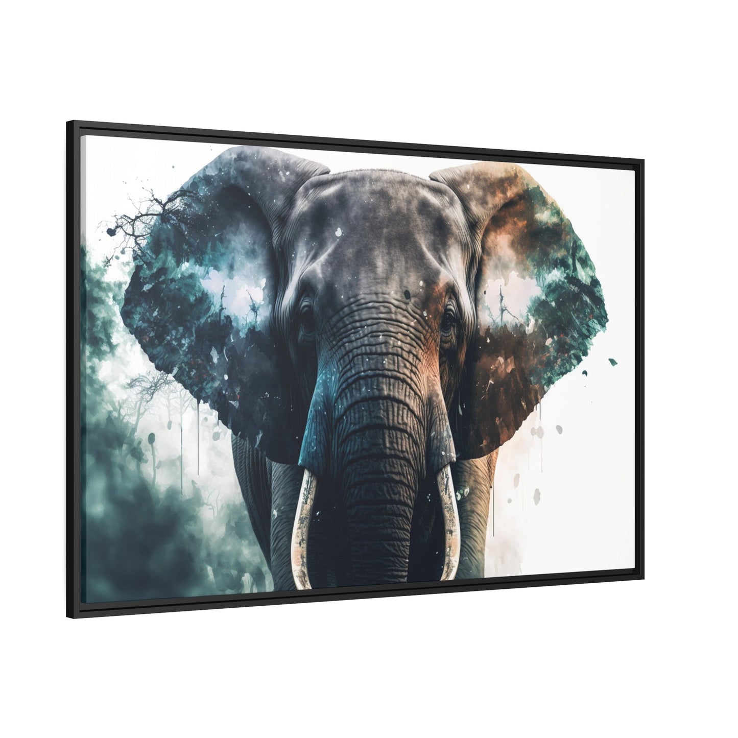 The Elephant King: Artistic Poster on Natural Canvas