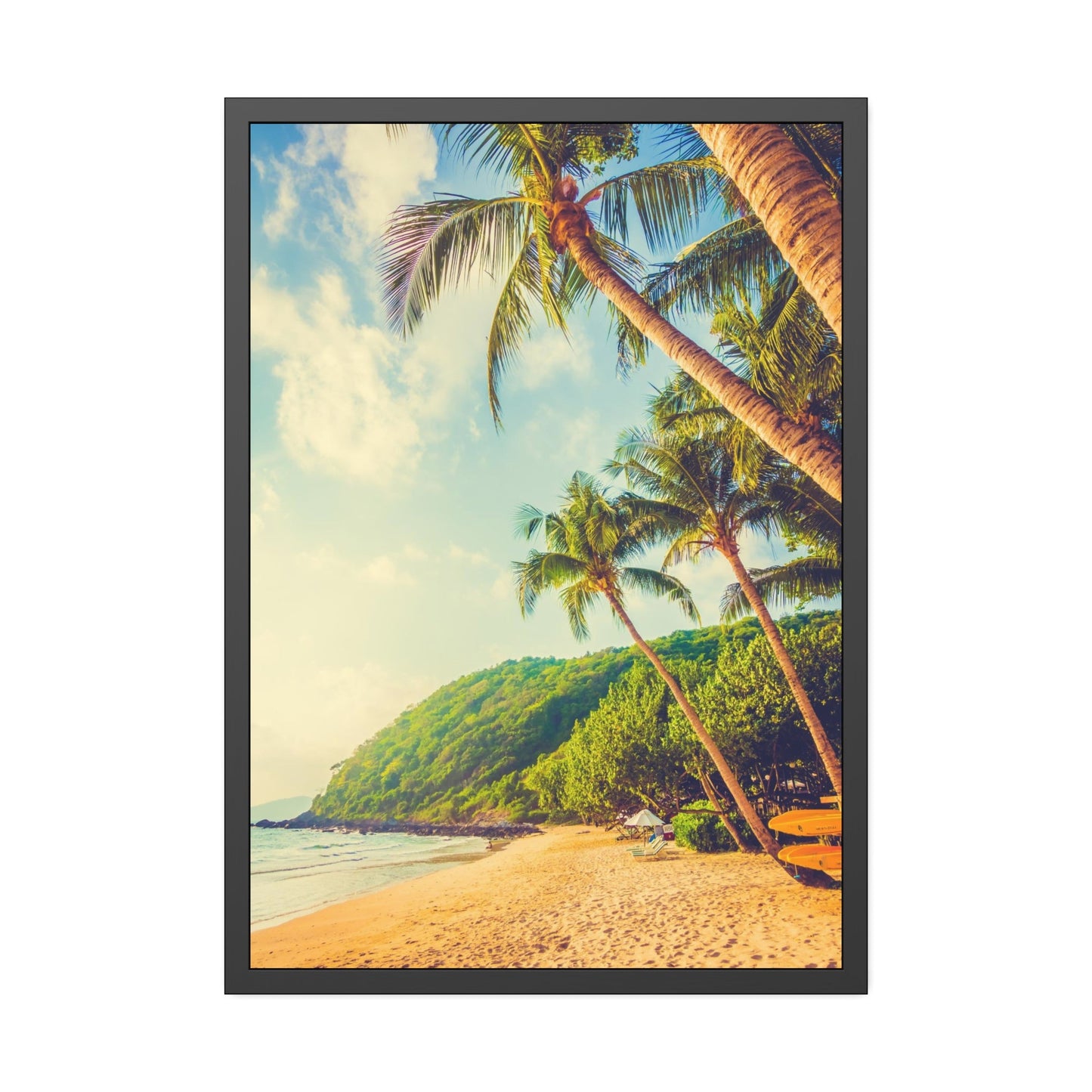 Island Adventure: Art Print of a Thrilling Beach on a Natural Canvas