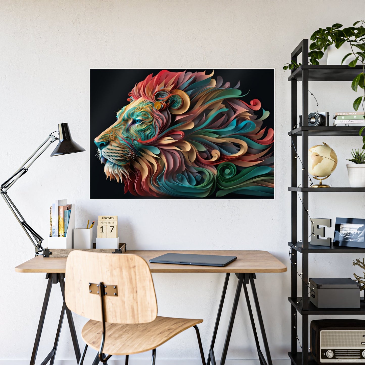 Lion's Pride: Natural Canvas Wall Art of the Regal African Mammal