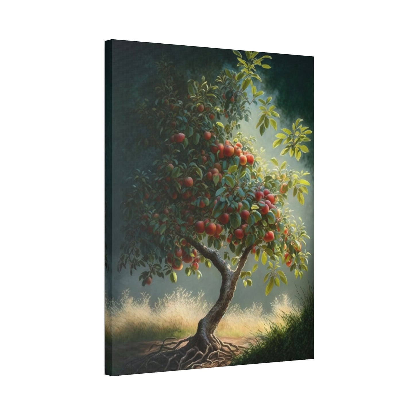 Apple Trees in the Meadow: Canvas Wall Art Print on Canvas of Rural Scenery