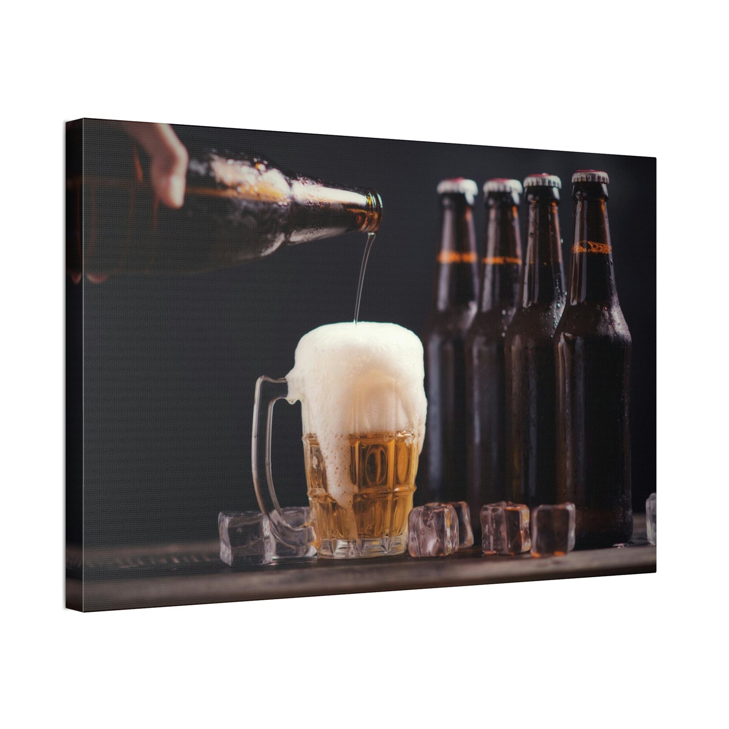 Brewmaster's Delight: Artistic Canvas Print of a Beer Flight