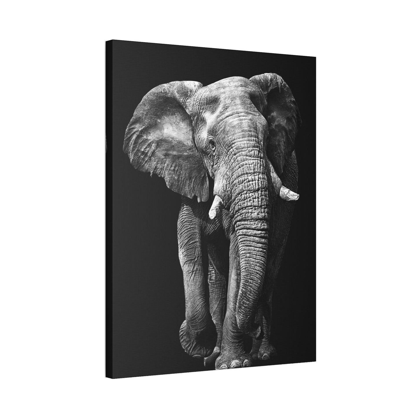 Wild and Free: A Stunning Elephant Print on Natural Canvas