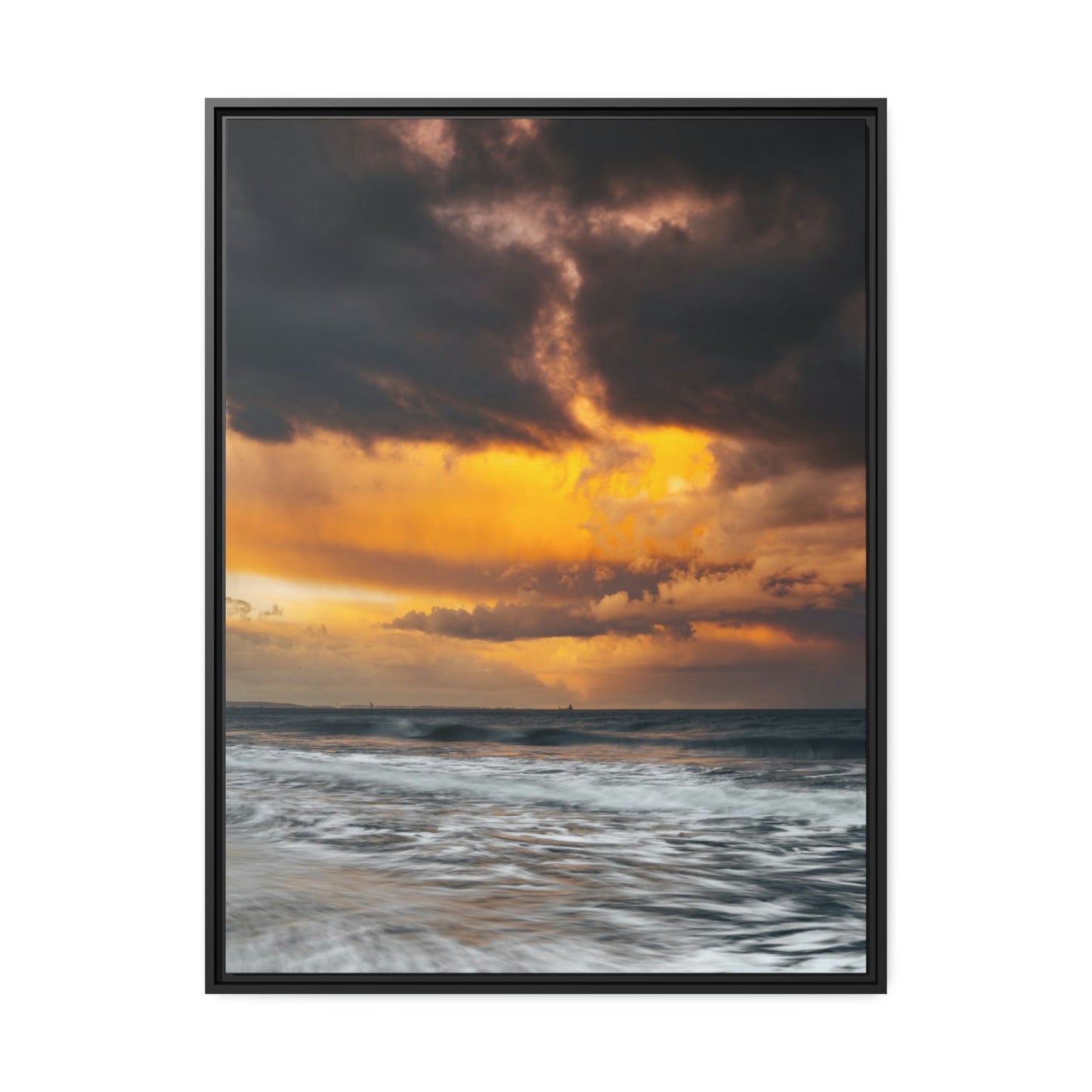 Ocean Waves: Natural Canvas Print of Beach Landscape