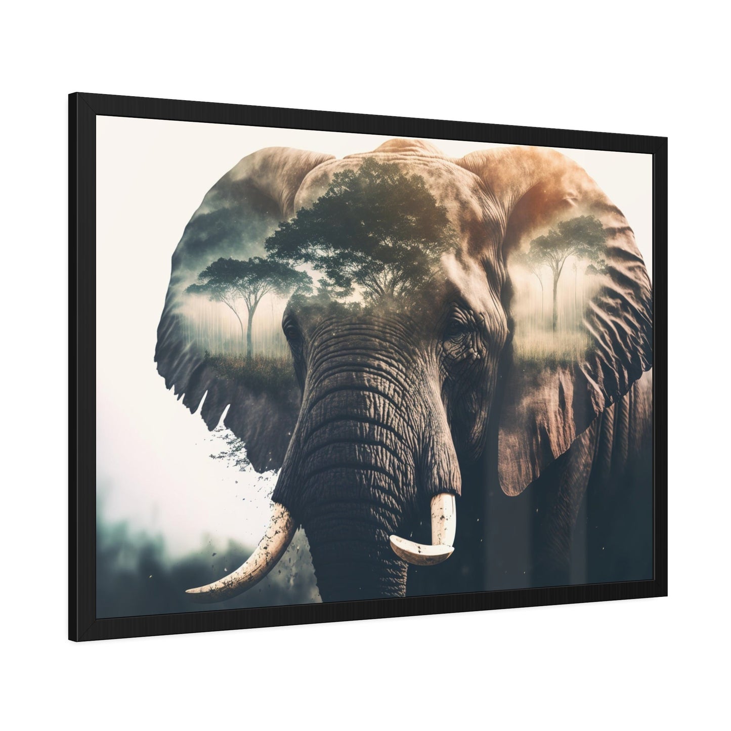 Elegant Elephant: A High-Quality Print on Canvas of an Elephant's Beauty