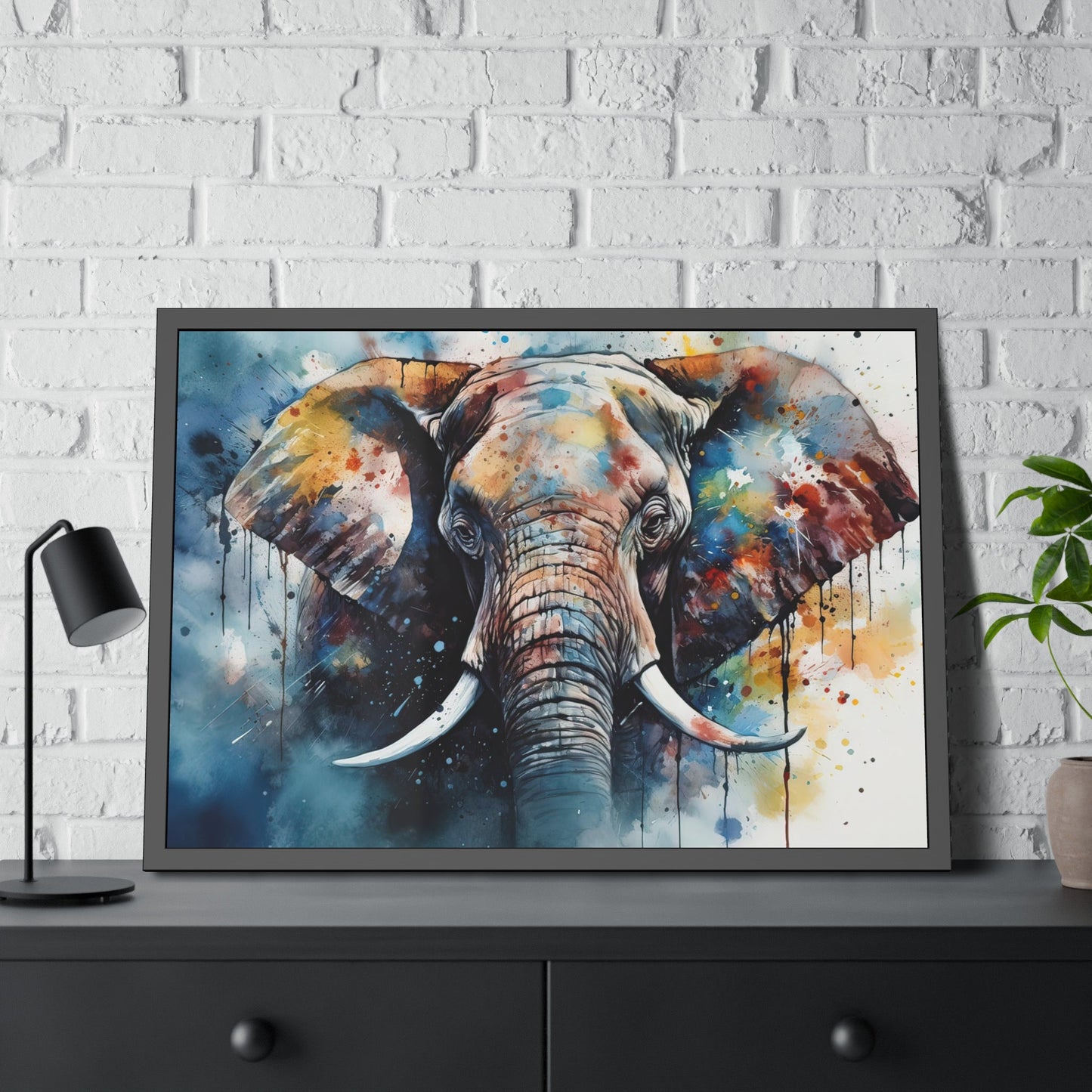 Strength and Grace: A Stunning Framed Poster of an Elephant