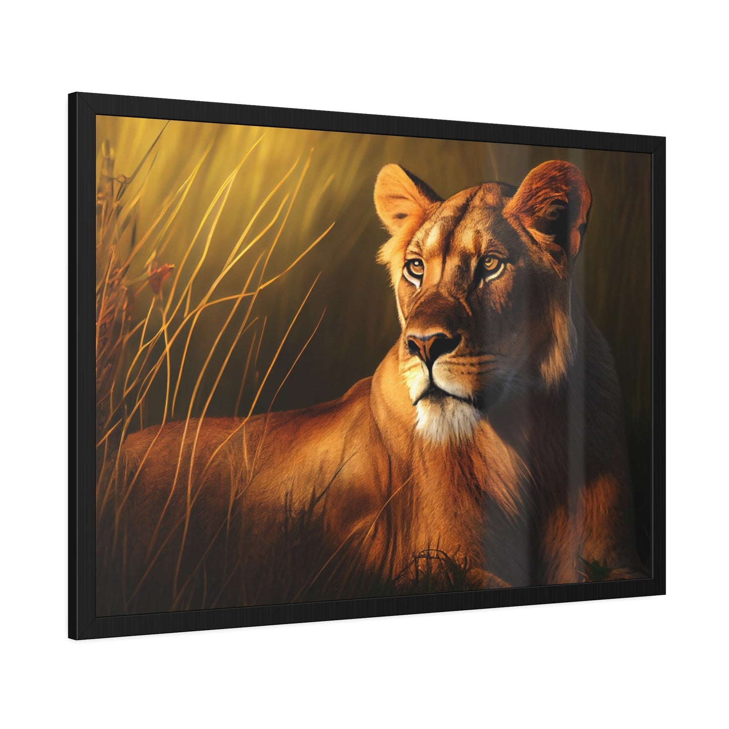 The Lion's Spirit: Canvas Print of the African Predator's Essence