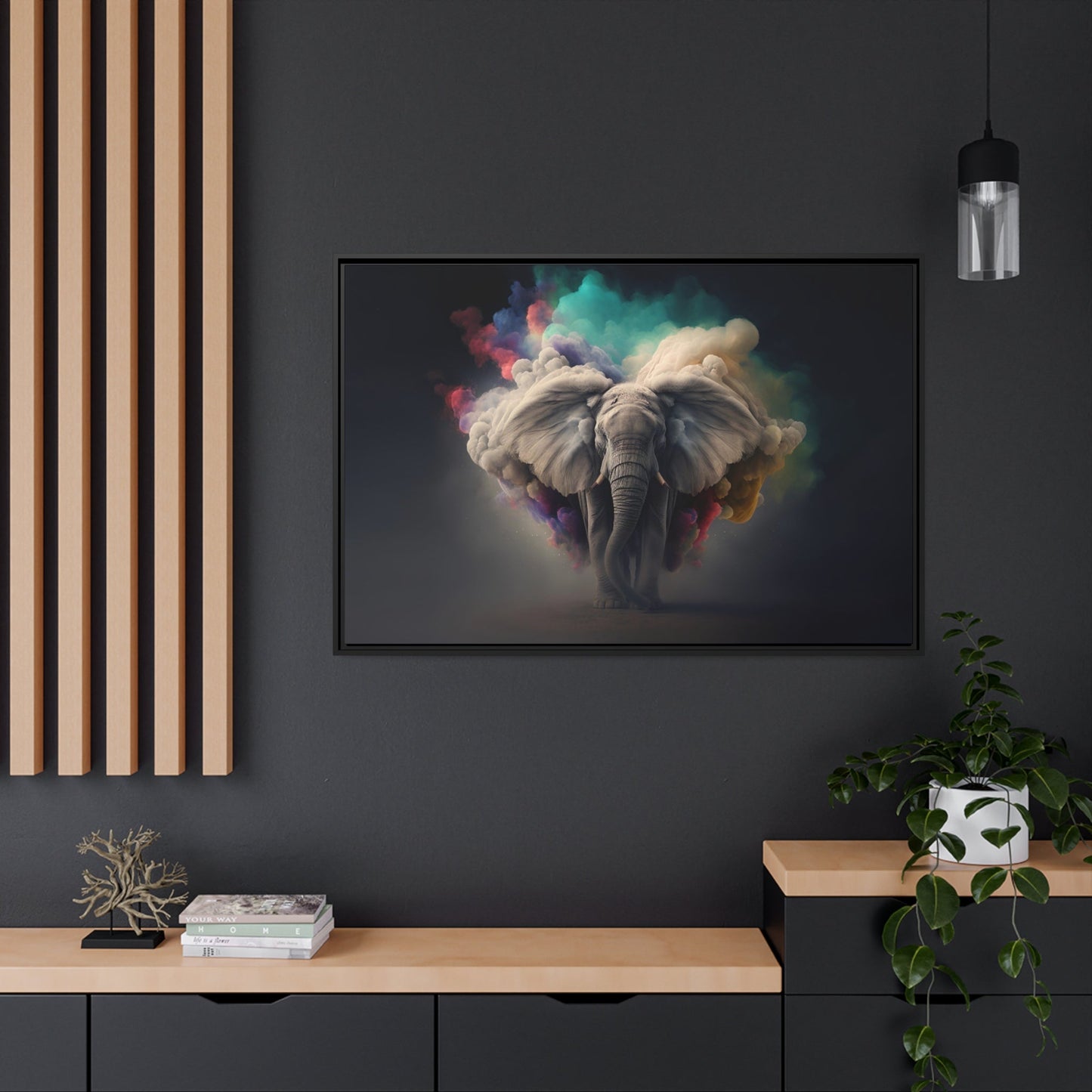 The Art of the Elephant: A Beautifully Rendered Canvas & Poster Print of an Elephant