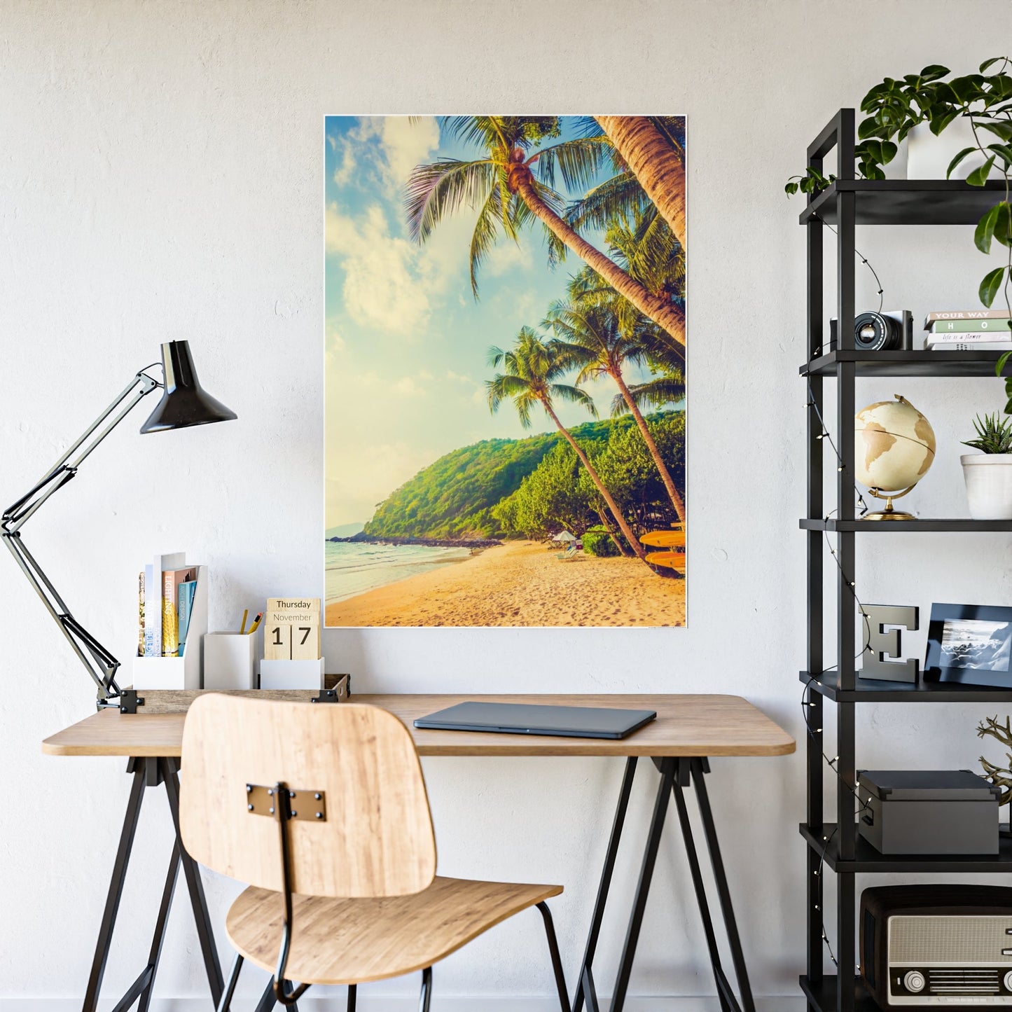 Island Adventure: Art Print of a Thrilling Beach on a Natural Canvas