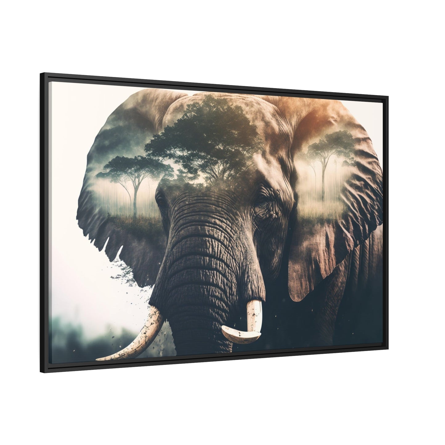 Elegant Elephant: A High-Quality Print on Canvas of an Elephant's Beauty