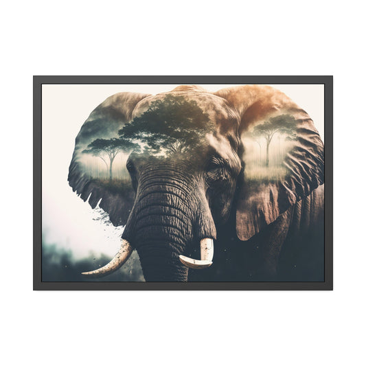 Elegant Elephant: A High-Quality Print on Canvas of an Elephant's Beauty