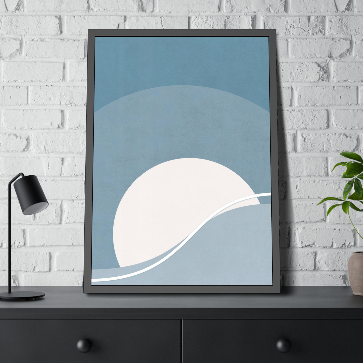 Refined Minimalism: Abstract Prints on Natural Canvas for a Tasteful Wall Decor