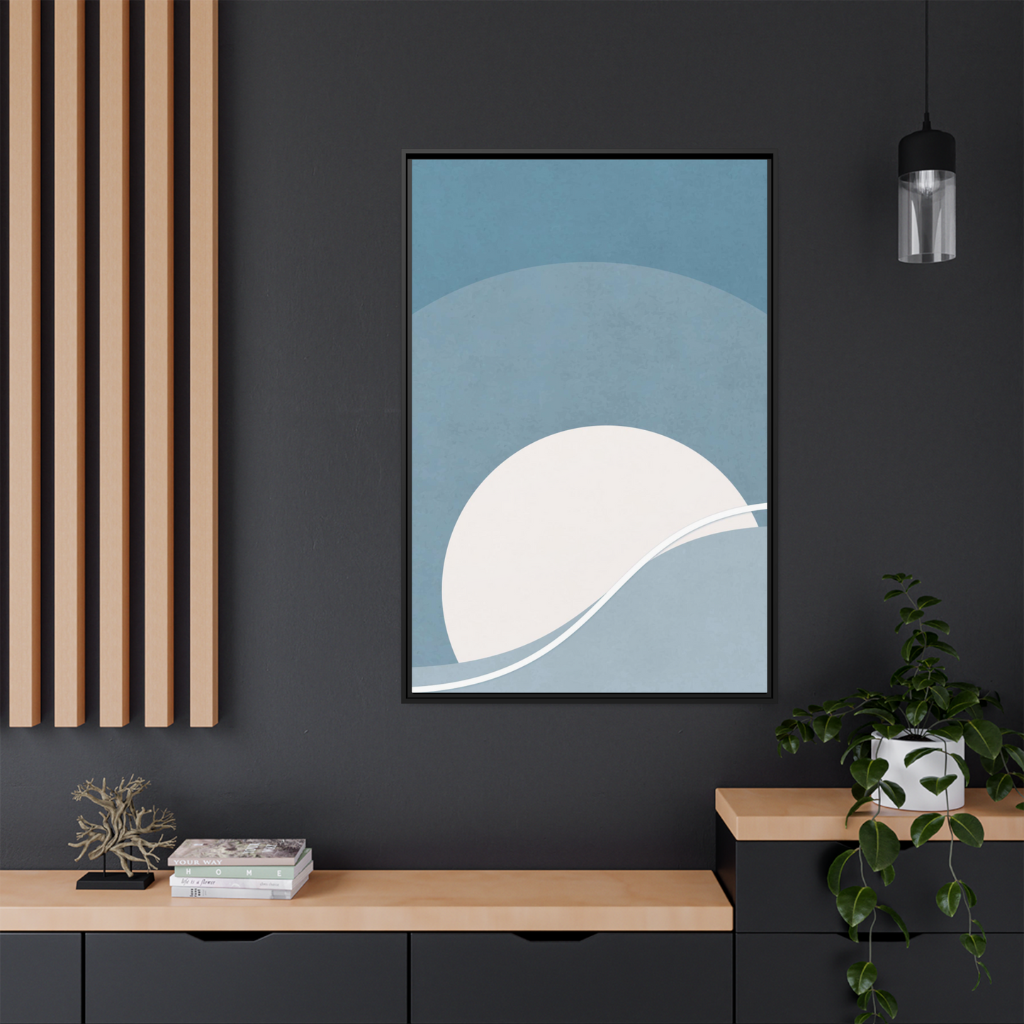 Refined Minimalism: Abstract Prints on Natural Canvas for a Tasteful Wall Decor