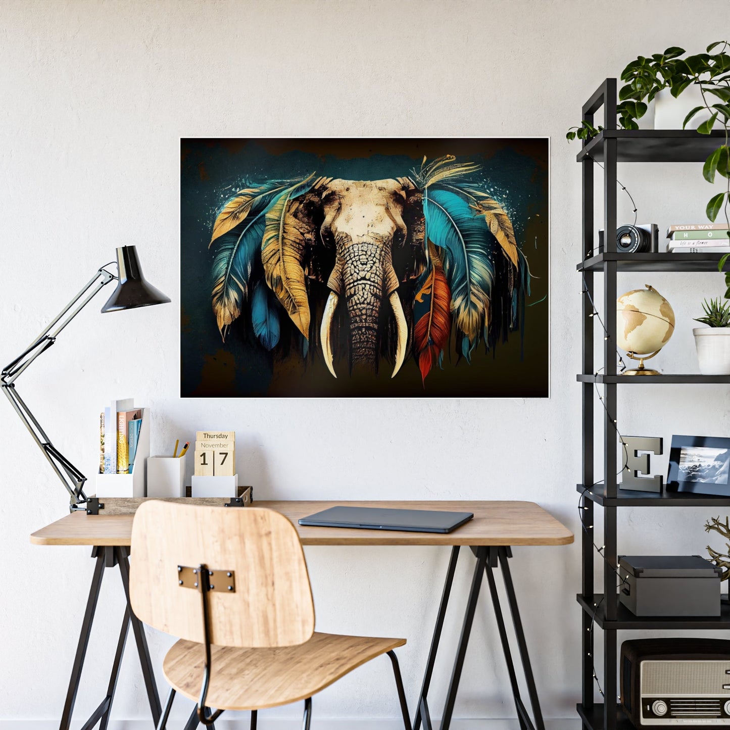 Gentle Giant: High-Quality Canvas Print of an Elephant's Serenity