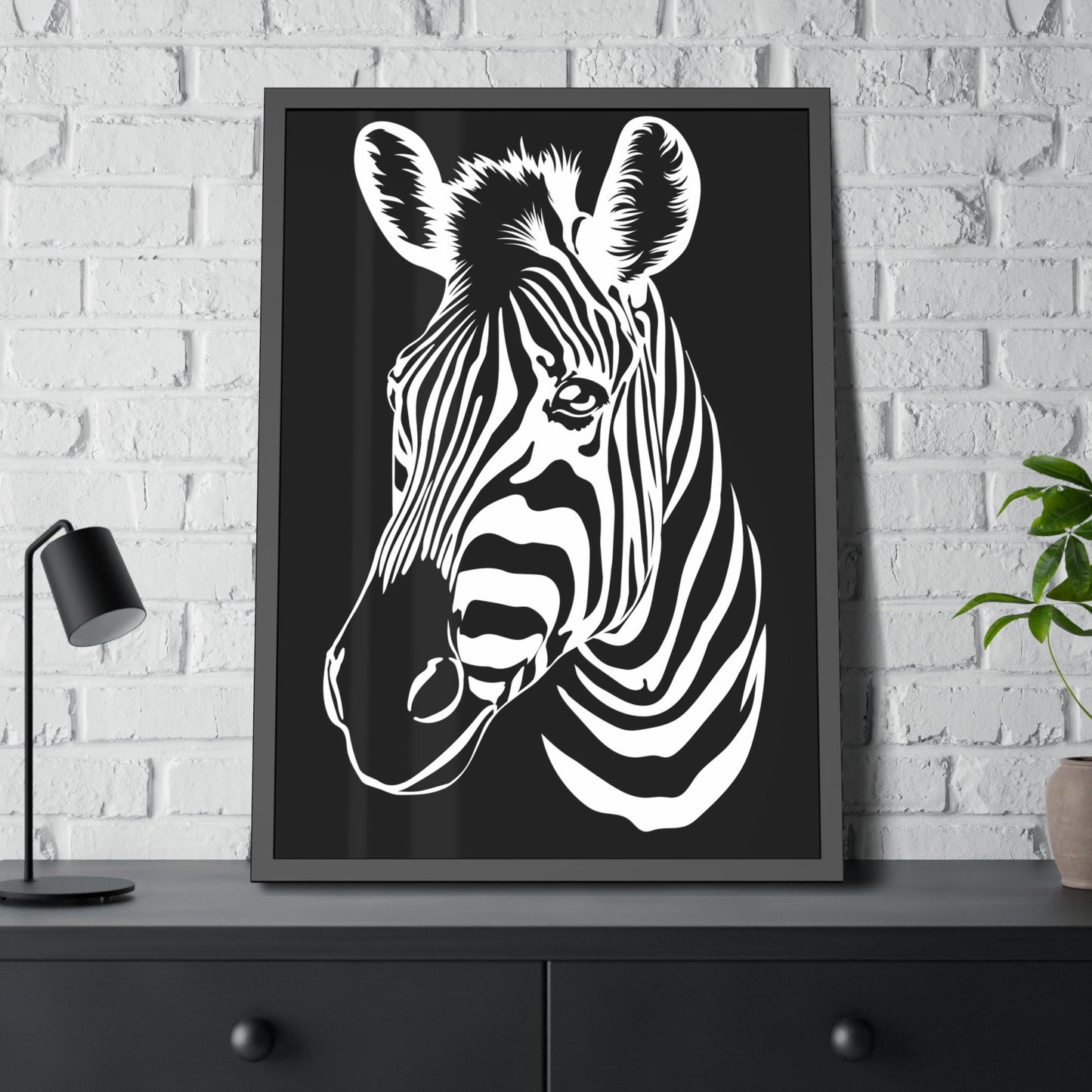 Black and White Wonder: Zebra Print on High-Quality Canvas
