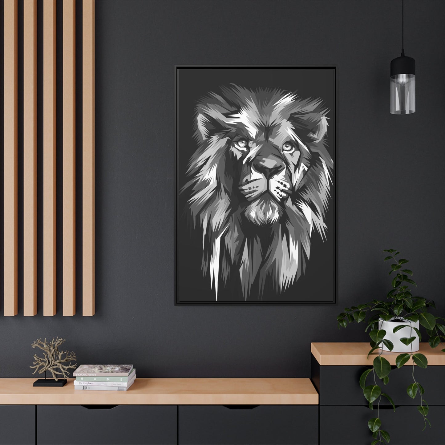 The Lion's Crown: Framed Poster of the King of the Jungle