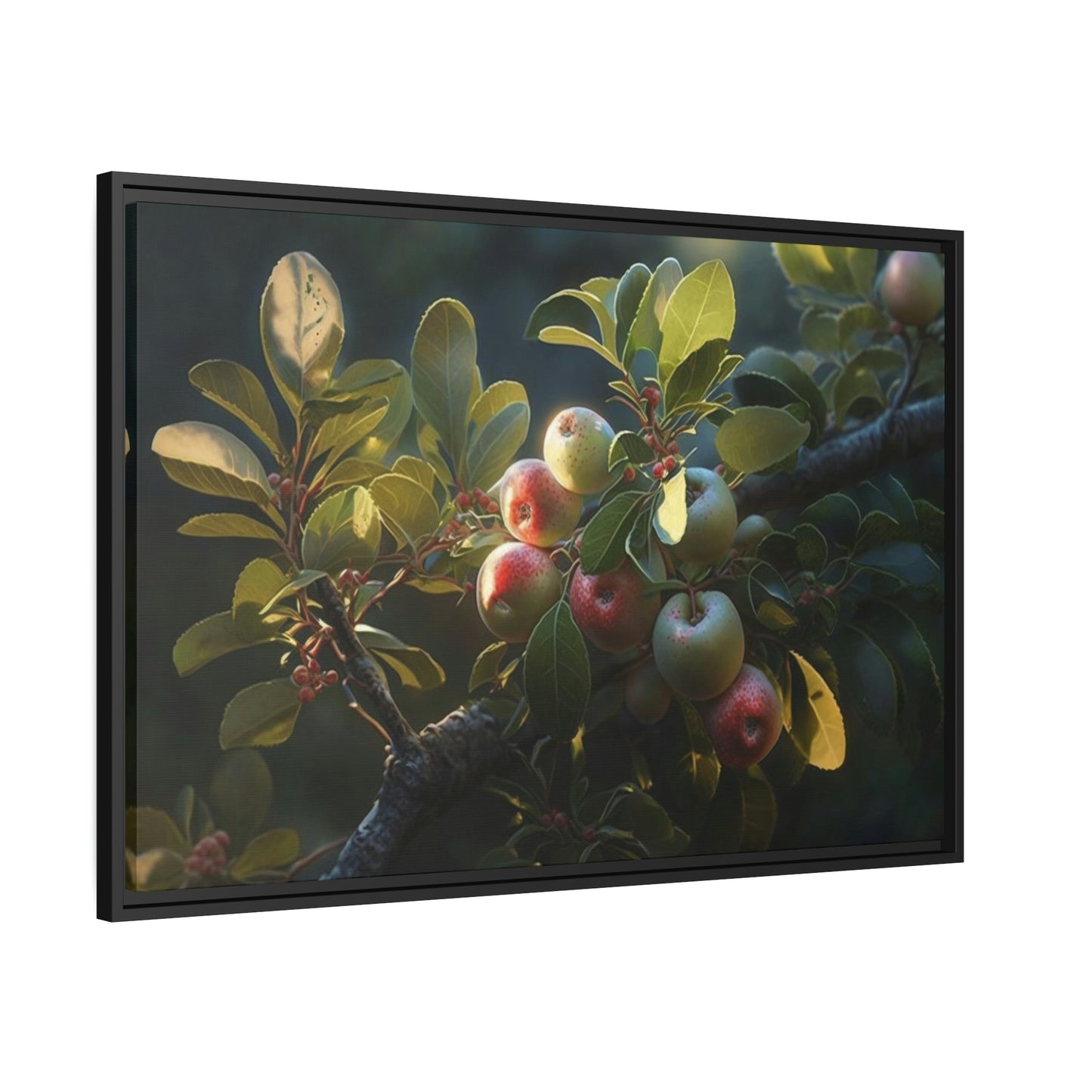 Apple Tree Blossoms: Framed Canvas & Poster Print of Springtime Flowers