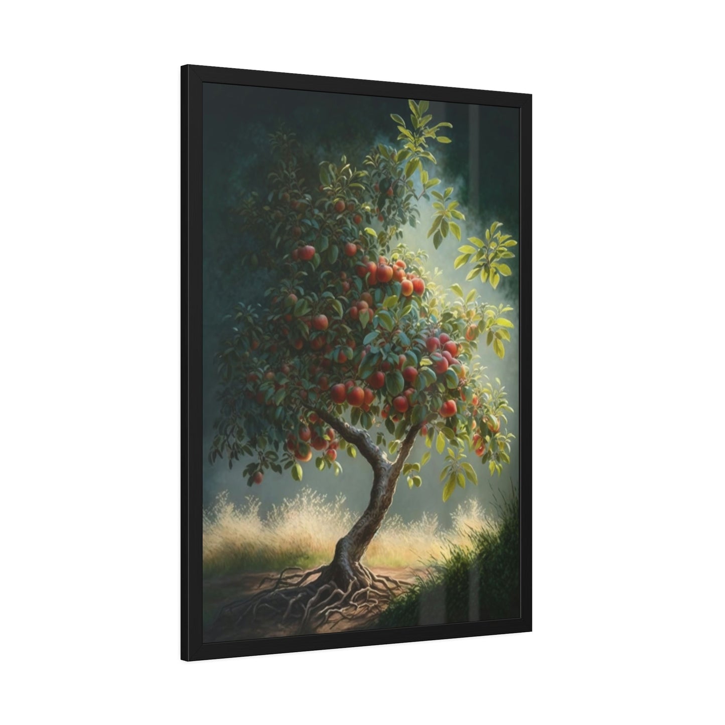 Apple Trees in the Meadow: Canvas Wall Art Print on Canvas of Rural Scenery