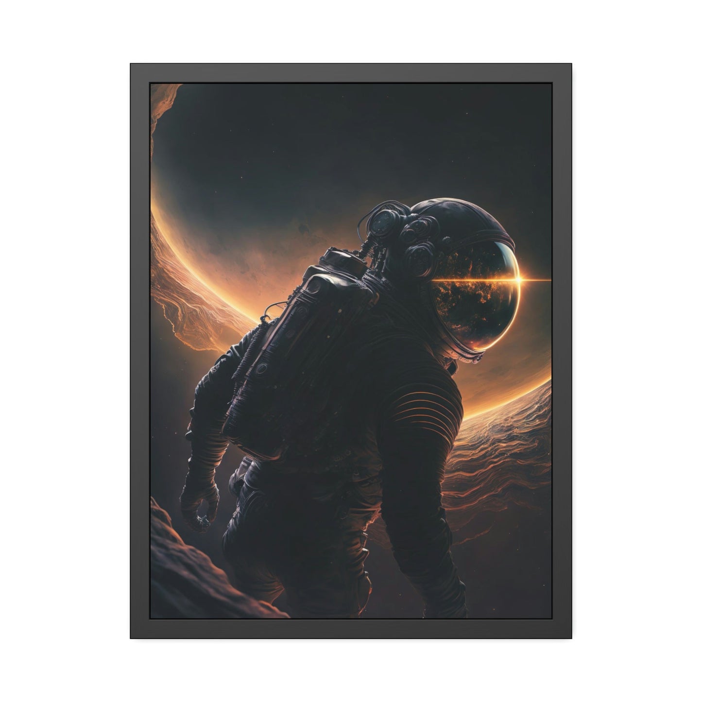 Astronauts in Space: Framed Canvas for Art Collectors