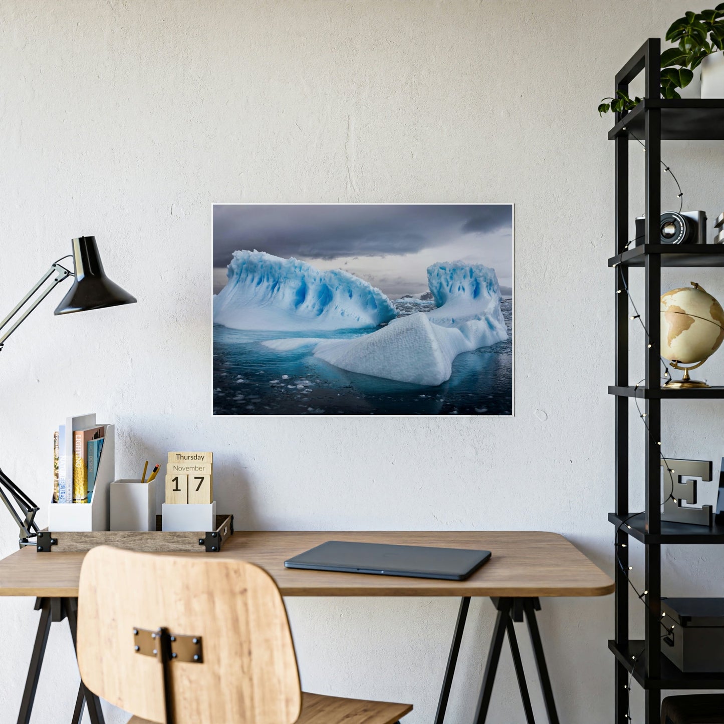 Glacial Grandeur: Natural Canvas Wall Art and Poster