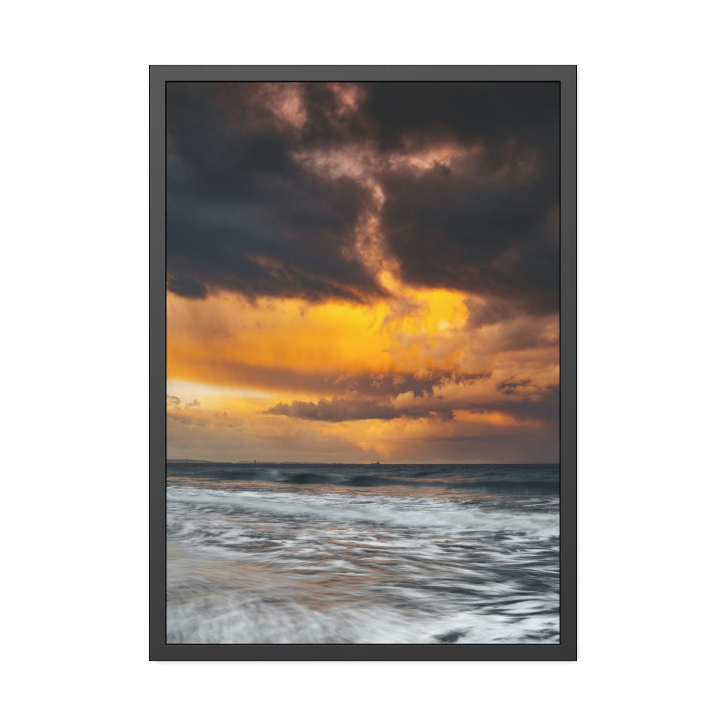 Ocean Waves: Natural Canvas Print of Beach Landscape