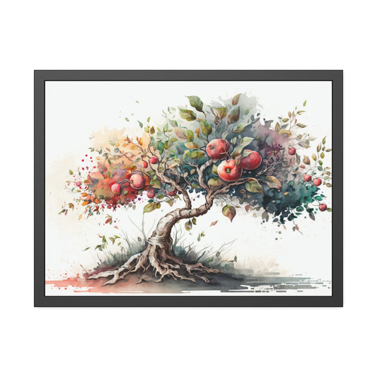 Tapestry of Apple Trees: Natural Canvas & Poster Print of Orchards