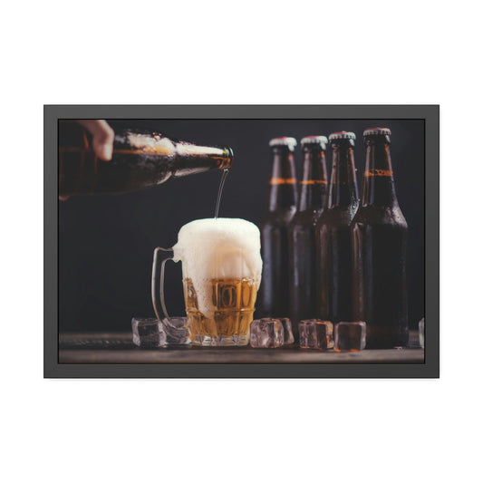 Brewmaster's Delight: Artistic Canvas Print of a Beer Flight