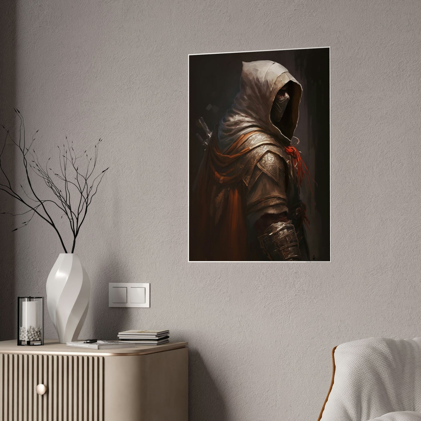 Artistic Interpretation of Assassin's Creed: Print on Canvas for Fans